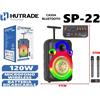 Hutrade Cassa Amplificata Sp-22 120W Karaoke Bluetooth Microfono Wireless Trolley