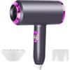 Oskuglin Asciugacapelli, Asciugacapelli Ionico Portatile da 2400 W, Asciugacapelli da Salone con pulsanti caldo/freddo, Ugelli, Asciugacapelli Leggero Professionale per Casa Viaggi Donne Bambini (Grigio)