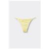 Tezenis Brasiliano Con Fianchetto Tanga Con Scritta E Pizzetto Donna Giallo