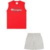 Champion Legacy Boy-Graphic Sleeveless Crewneck Set with Large Print Impostato, Red (RS011), 3-4 Anni Bambino