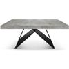 PAZZO DESIGN Tavolo Allungabile Francesco, Gambe Incrociate Nere, Tavolo Cucina, Tavolo Soggiorno, Made In Italy, 160 x 90 x 77 cm, Grigio Cemento - id_2244