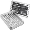 Vaily - Confezione da 20 vaschette per griglia in alluminio - Accessorio per barbecue, campeggio e cucina - Vaschetta raccogligocce per meno grasso e sporco - 32,5 x 22 cm