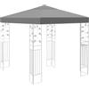 SupBiky Gazebo di ricambio, 3 x 3 m, impermeabile, stabile, resistente all'inverno, 160 g/m², grigio, tetto singolo, gazebo pieghevole per feste, copertura superiore