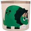 3 Sprouts Cesta Giochi Bambini - Grande Cesta Portagiochi Bambini in Tessuto Decorato - Cesto Biancheria e Cesto Giochi Bambini per Cameretta - Cesta Per Giochi Bambini con Manici Robusti (Dinosauro)