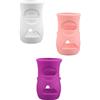 Docache Coperchi per biberon in silicone Set di 3 coperchi in silicone per naturale Compatibile con il vetro infrangibile e sicuro, protezione per biberon da 240 ml (B)
