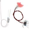 Evemodel 20 pz. LED SMD 0402 rossi precablati Modello Diodi Lampada con regolatore di tensione con cavo PTFE da 50 cm per modellismo decorativo