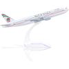 QIYUMOKE Modello Metallico Per Aereo 777 Emirates Con Supporto