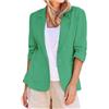 Generico Giacca Bianca Donna,I Miei Ordini,Blazer Bianco Donna,Elegante Blazer Casual Primaverile Giacca Maniche Lunghe Eleganti Tailleur Curvy Bottone (Verde,5XL)
