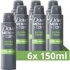 Dove Men+Care, deodorante spray extra fresco, per 48 ore dall'odore del corpo e dal sudore, 150 ml, 6 pezzi