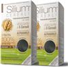 Silium Cosmetici - Colorazione Permanente per Capelli 1.0 Nero Naturale, senza Ammoniaca, 100% Copertura Capelli Bianchi, con 5 Cereali, pack da 2
