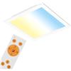 BRILONER - Plafoniera soffitto dimmerabile, Luce calda neutra fredda, telecomando incluso,18W, 1800Lm, Lampadario camera da letto, lampadario cucina, bagno, Bianco 29,5x29,5x4,9 cm