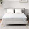 EGOHOME EGO HOME Coprimaterasso 90 x 200 cm, altezza 7 cm, in schiuma di taglio a 7 zone, certificato Öko-TEX, 90 x 200 cm, per letto a molle, materassi e divano-letto