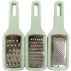 Fackelmann Ocean Set di 3 grattugie da cucina, impilabili, facili da riporre, in acciaio inox e polistirolo, lavabili in lavastoviglie, 21 x 6,5 x 4 cm, verde acqua, 1 pz.