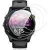Vauki 4 Pezzi Pellicola Protettiva per Garmin Forerunner 255/255 Music 46mm Vetro Temperato,9H Durezza Anti-Graffio HD Trasparente Senza Bolle Vetrino Protezione per Garmin Forerunner 255/255 Music