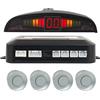 SQUADO - Sensore di Parcheggio Kit Desplay LED Acustico Auto Reverse Backup di Sistema + 4 Sensori (grigio)