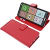 foto-kontor Custodia a Libro Compatibile con Brondi Amico Smartphone XL Nero Cover di Colore Rosso