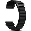 Niboow QuickFit 22mm Cinturino per Garmin Fenix 7/6/5 Plus, Epix 2 Pro 47mm, Nylon G-Hook - Nero