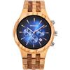woodwear Orologio da uomo in legno, colore blu notte, Blu, Bracciale