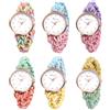 JewelryWe Orologi donna elastico fascia per capelli - Unico semplice analogico al quarzo orologio da polso da donna ragazza orologio con elastico per capelli regalo, Intrecciato - Set da 6 pezzi