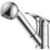 FORIOUS Rubinetto Lavello Cucina, Rubinetto Cucina con Doccetta Estraibile in Acciaio Inox, Miscelatore Cucina Monocomando, Girevole a 360°per 1 Foro, Cromo Lucido