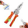 HEYIDAMAI Spellafili 9 in 1 Con Funzione di Misurazione Dell'elettricità, Pinza Spellafili con Tester di Tensione, Pinza Multifunzione 9 in 1, Per Stripping, Avvolgimento, Crimpatura, Taglio