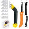 Flintronic Raschietto per Piastrelle, Utensile per Rimuovere Fughe Piastrelle, con 7 Lame di Ricambio, Set da 9 Pezzi di Utensili per Pulizia, per Pulizia Piastrelle Cucina Bagno Pareti Pavimenti