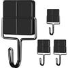 ZDDGNN Ganci Magnetici 4 Pezzi Ganci Magnetici Rimovibili e Potenti, Ganci Magnetici per La Cucina, Ganci Magnetici per il frigorifero, Ganci Magnetici per il Garage, Magneti con Ganci(Nero)
