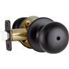 Design House 778944 Cambridge - Pomello regolabile a 2 vie, per porta di bagno, camera da letto, colore: nero opaco