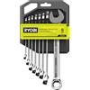 RYOBI Set di 8 chiavi combinate angolo 15° - RHWR8PC