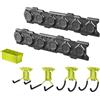 RYOBI Link System starter pack - 2 guide a parete - 4 ganci - 1 vassoio doppio - RSLWPK-7PC