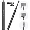 K&F Concept Asta Selfie Invisibile 153cm, Monopode Estensibile, Adattatore, Compatibile GoPro Hero 12 11 10 9 8 7, Insta360 X5/X4, DJI Osmo Action 5Pro/4/3, Luna Ultra