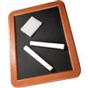 Cantini Kit Mini Lavagna - Lavagnetta per Gesso 17,5 x 13,5 cm con 1 Cancellino di Spugna e 2 Gessetti - Piccola Lavagna Nera da Muro per Messaggi, Mini Bacheca in Plastica