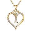 TINGN Collana con Lettera a Cuore da Donna, Collana iniziale in Oro Placcato in Oro 14K con Lettera A Collana Personalizzata da Donna Regali di Compleanno e Natale per Donne Ragazze Mamma Fidanzata