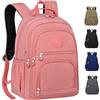 KTUEOV Zaino Scuola 25L, Leggero Zaino Scuola Media Ragazza in Nylon Zainetto Multitasche Uomo Donna Zaini Scuola Superiore Università Impermeabile Zaino PC 15,6 Pollici per Scuola, Viaggo e Lavoro