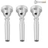 HJYDGJ 3 Pezzi Accessori per Strumenti Tromba Ottone Tromba Bocchino 3C 5C 7C Dimensioni Strumento Accessori Bocchino Tromba - Argento