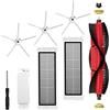 UPUPDAY Accessori Kit di Ricambi per Xiaomi Roborock S5 Max S6 Pure S6 MaxV S50 S51 S55 S5 S60 S65 S6 Aspirapolvere, 1 Spazzola Principale, 2 Filtri HEPA, 3 Spazzola Laterale
