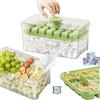 CIYIN Stampo Ghiaccio con Coperchio e Contenitore, CIYIN 56 Stampo Cubetti di Ghiaccio, Premere per Rilasciare Facilmente i Cubetti, Raffreddare Whiskey, Cocktail, Caffè, Succo, Senza BPA