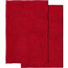 Decomira Tappeto Bagno Antiscivolo in Ciniglia | Tappetino bagno super assorbente, lavabile in lavatrice | Per il bagno, la doccia, la vasca da bagno o come tappetino WC | Rosso - 50x80 cm (2 Pz)