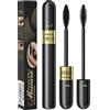 Allunodac Tubing Mascara, Waterproof and Smudge-Proof, 2-1 Long Lasting Black Mascara Volumizing and Lengthening Eye Makeup, No Clumping, Curled Eyelashes