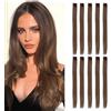 FDEETY 10PCS Extension Capelli Filo Invisibile per Donne Ragazze Capelli Lisci Veri Clip Naturale Finta Sintetici Clip Posticci Capelli Extension 40cm