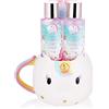 BRUBAKER Cosmetics 4-Pz. Unicorno Set da Bagno e Doccia - Cherry Blossom - Confezione Regalo con Fragranza Fiore di Ciliegio in una Tazza Unicorno