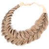 BOBIYA Fascia elastica ampia con capelli sintetici, 2 fili, disordinati, intrecciati, classica, spessa, elastica (Sandy Blonde)