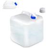 MAKACTUA Contenitori d'Acqua Tanica d'Acqua 5L/10L/15L/20L Pieghevole Serbatoio tanica d'Acqua Sacca d'Acqua per Emergenza, preparatore, Preparazione alle Crisi (20 Litri, Blue+cap)