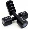 FFitness Set Manubri Regolabili Set 2 Pesi da 1 a 2,5 Kg Dumbbell 4 in 1 Attrezzatura Fitness Palestra Casa Allenamento (Nero)
