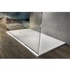 GT-LUX PIATTO DOCCIA EFFETTO PIETRA ARDESIA SMC RESINA BEIGE TORTORA NERO ANTRACITE BIANCO GRIGIO 80X100 CM - PILETTA INCLUSA (bianco)