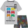 CityComfort Pigiama Bambino Corto Pigiami Ragazzo Morbido Traspirante Pigiama Estivo Abbigliamento da Casa Set Idea Regalo (9-10 Anni, Nero/Multicolorei)