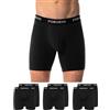 FORVEVO Boxer Uomini Gamba Lunga Cotone 6 Pack, Traspirante Mutande Uomini, Morbido Elastico Biancheria Intima, Mutande Sportive Uomini (Nero, Taglia L)