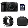 Nikon Kit fotografico personalizzato creato utilizzando NIKON Z30 + Z 16-50 + Sac + Carte SD 8 Go + Adaptateur FTZ II