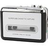 Yctze Lettore di Cassette Portatile con Convertitore CD USB, Lettore di Nastri Musicali con Inserimento Automatico di Audio per Laptop e PC - Lettore Musicale di Nastri MP3