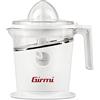 Girmi SR04 Spremiagrumi, 25 W, Spremitura a pressione, Capacità 800 cc, Doppia coppa di spremitura, Regolazione filtraggio polpa, Bianco